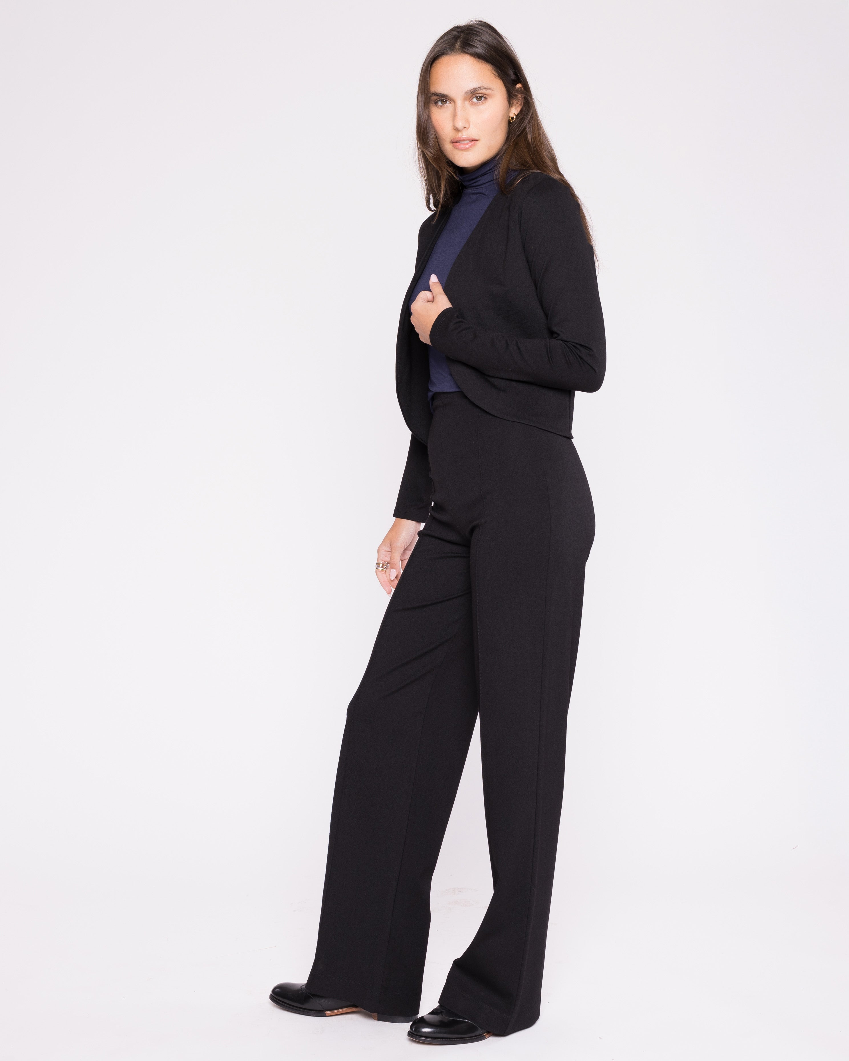 Black Ponte Knit Bolero – view 2