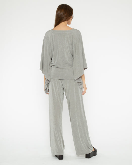 Silver Slinky Caftan Top