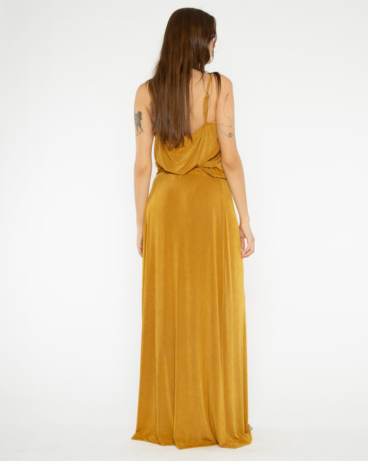 Saffron Slinky Wrap Skirt