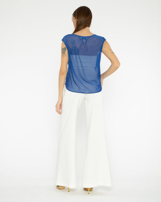 Cobalt Mesh Lounge Tank