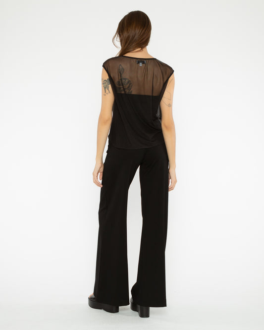 Black Mesh Lounge Tank