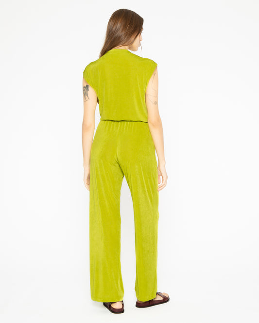 Lime Slinky Jumpsuit