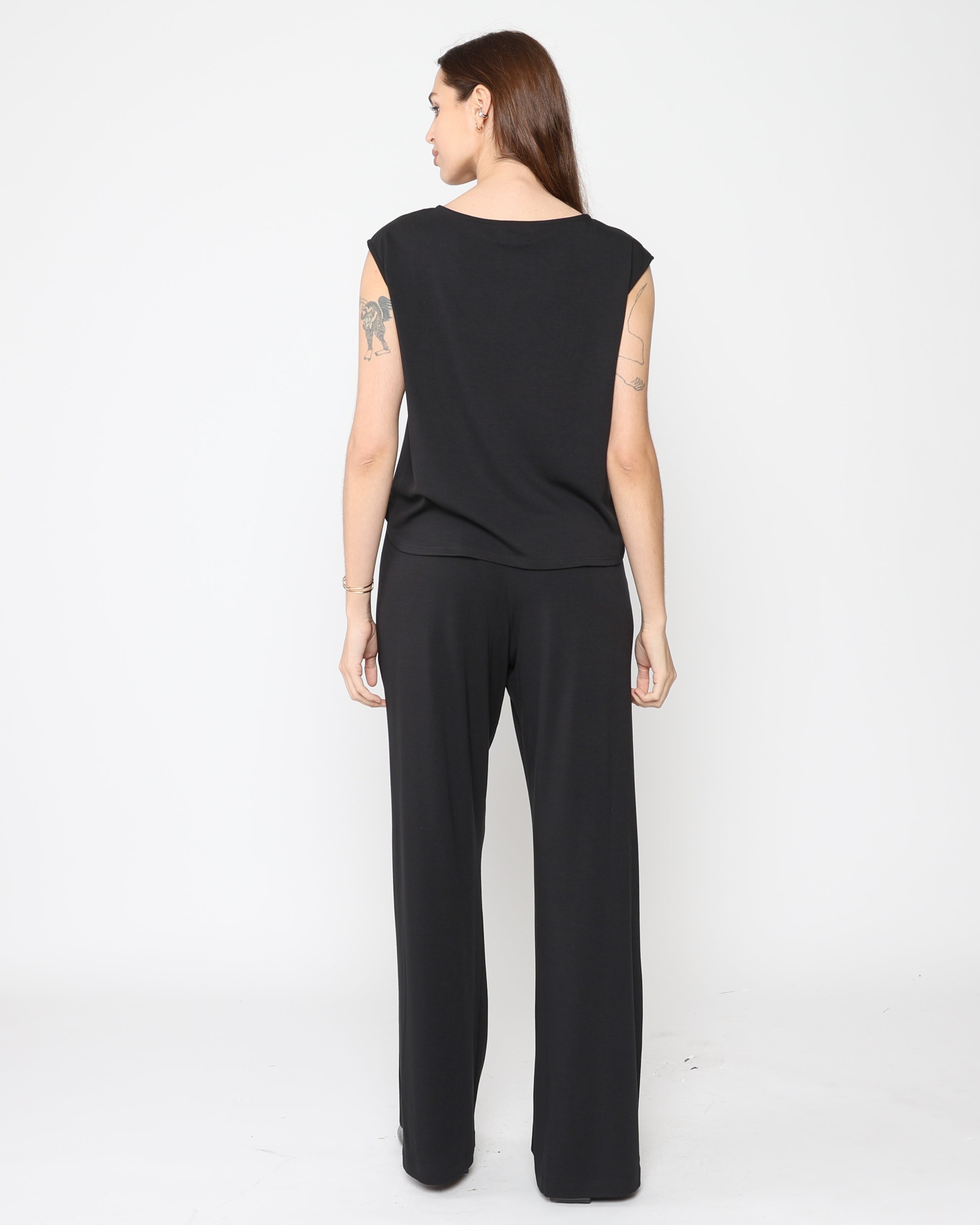 Black Jersey Lounge Tank