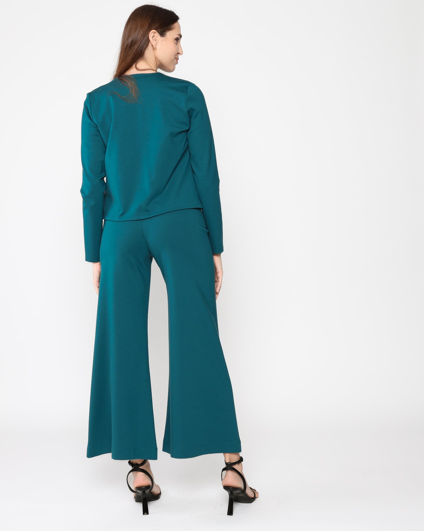 Teal Ponte Knit Bolero