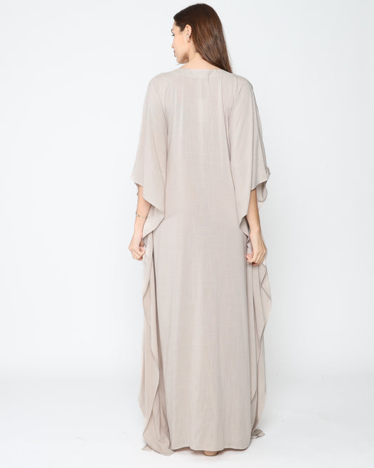 Sand Linen Blend Caftan
