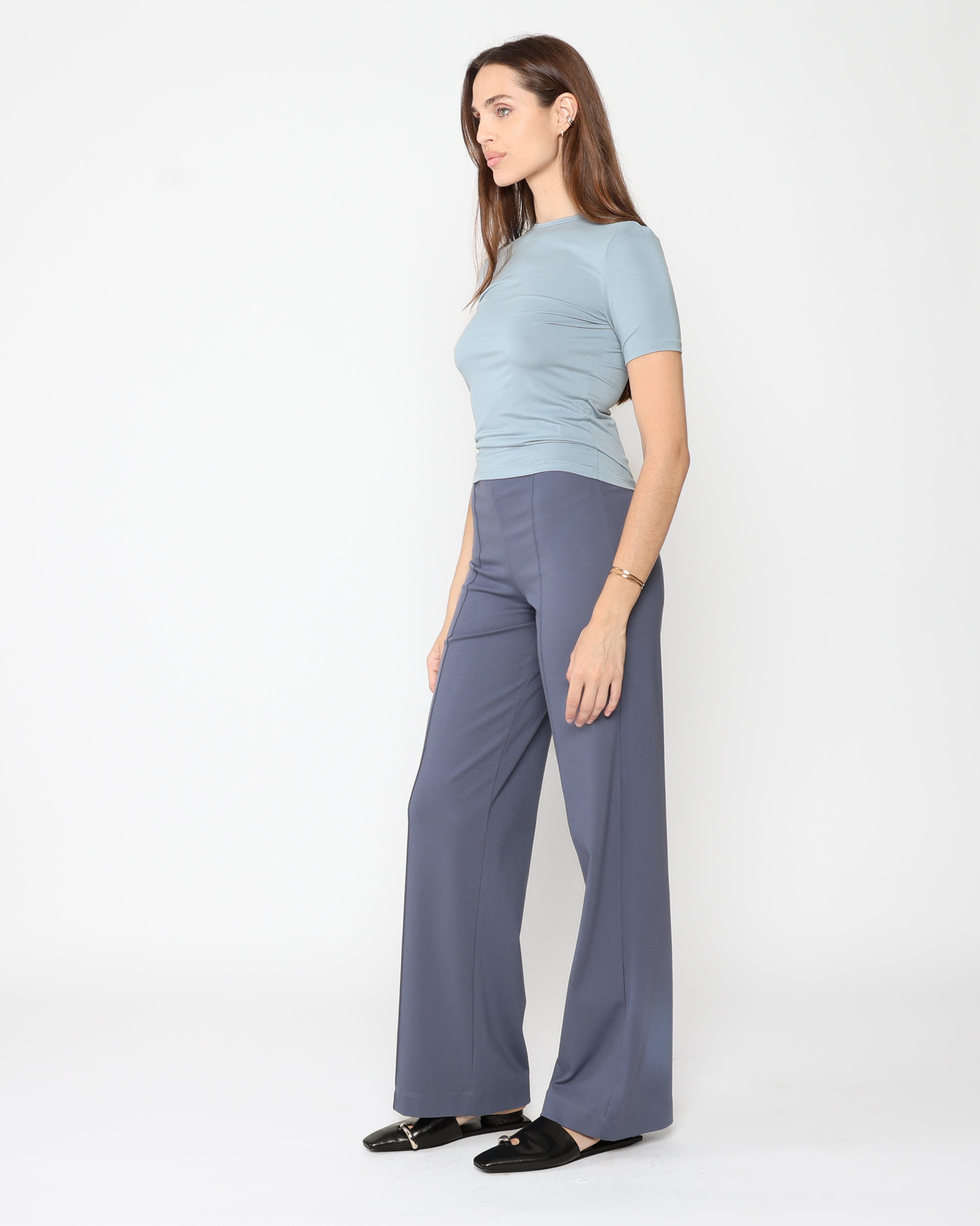 Chambray Modal Fitted T-Shirt