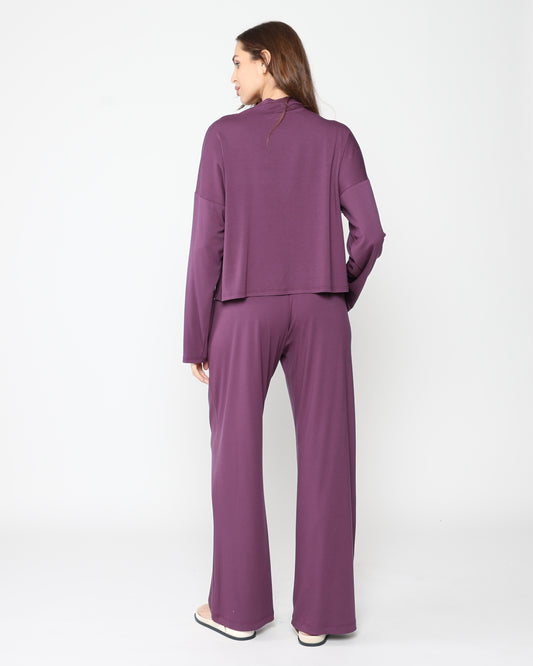 Mulberry Jersey Funnel Neck Top
