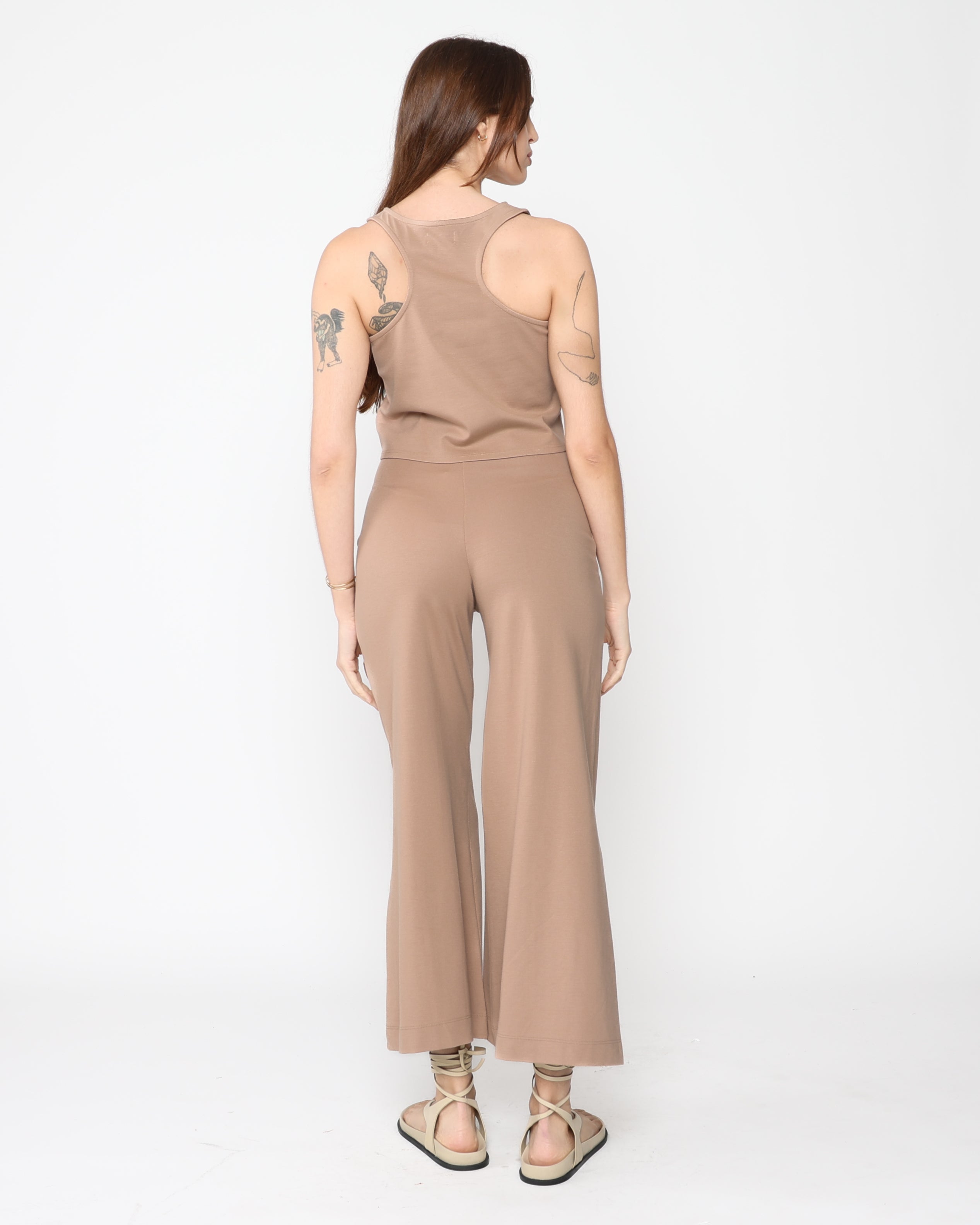 Khaki Ponte Knit Tank Top