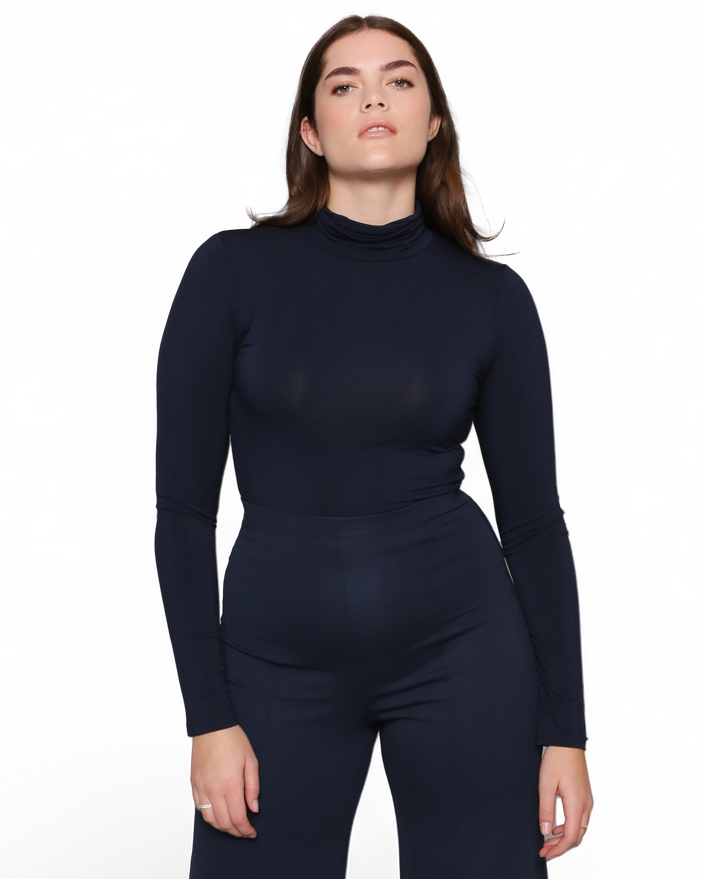 Navy Modal Turtleneck