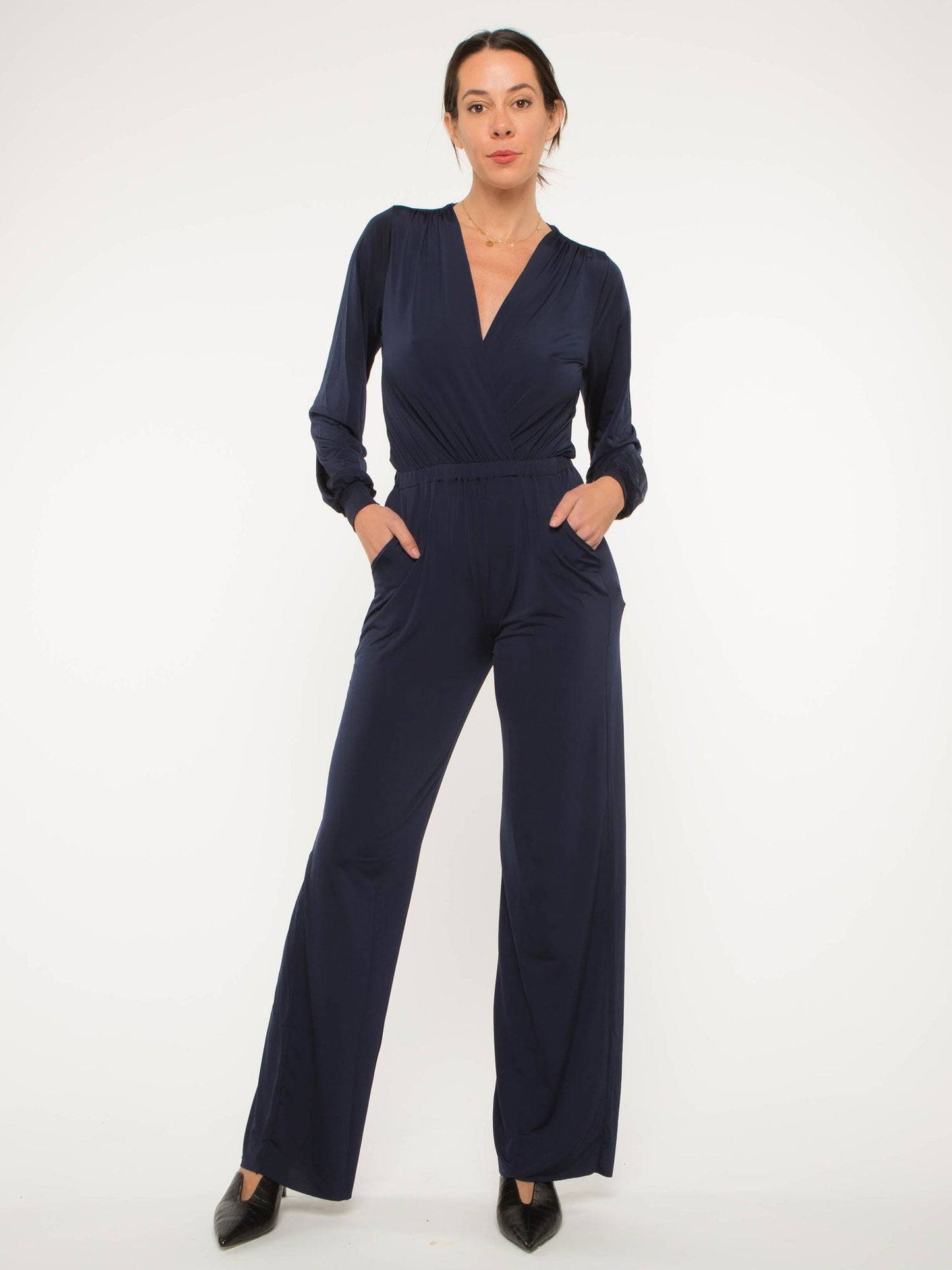 Navy Long Sleeve Jumpsuit