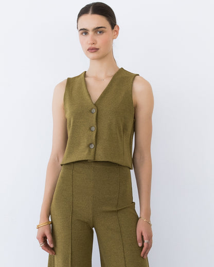 Vintage Knit Chartreuse Vest