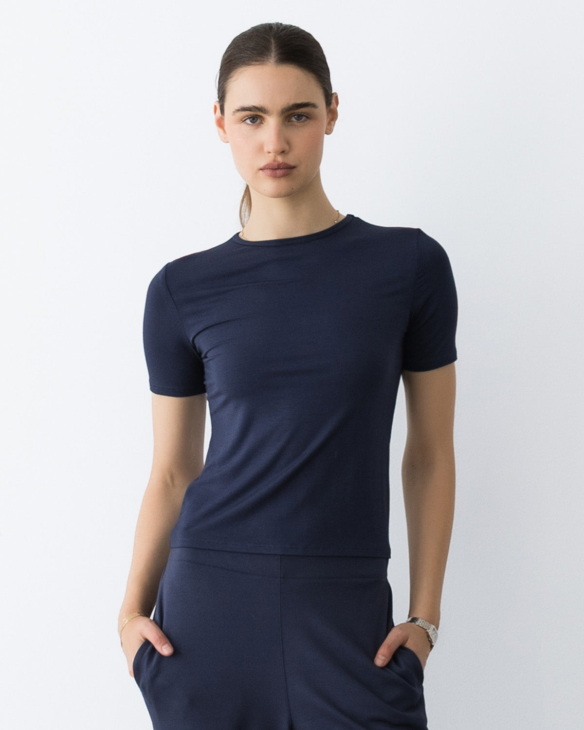 Navy Fitted T-Shirt