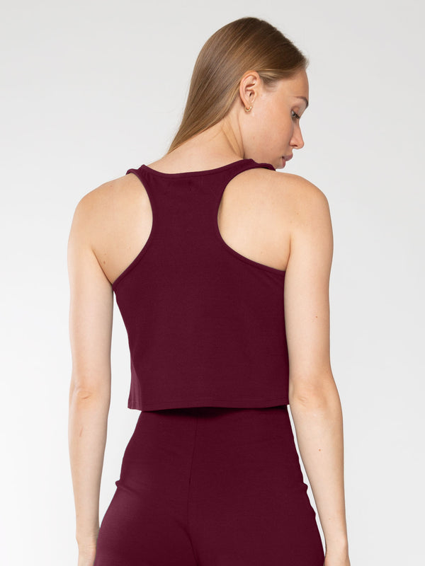 Elderberry Ponte Knit Tank Top