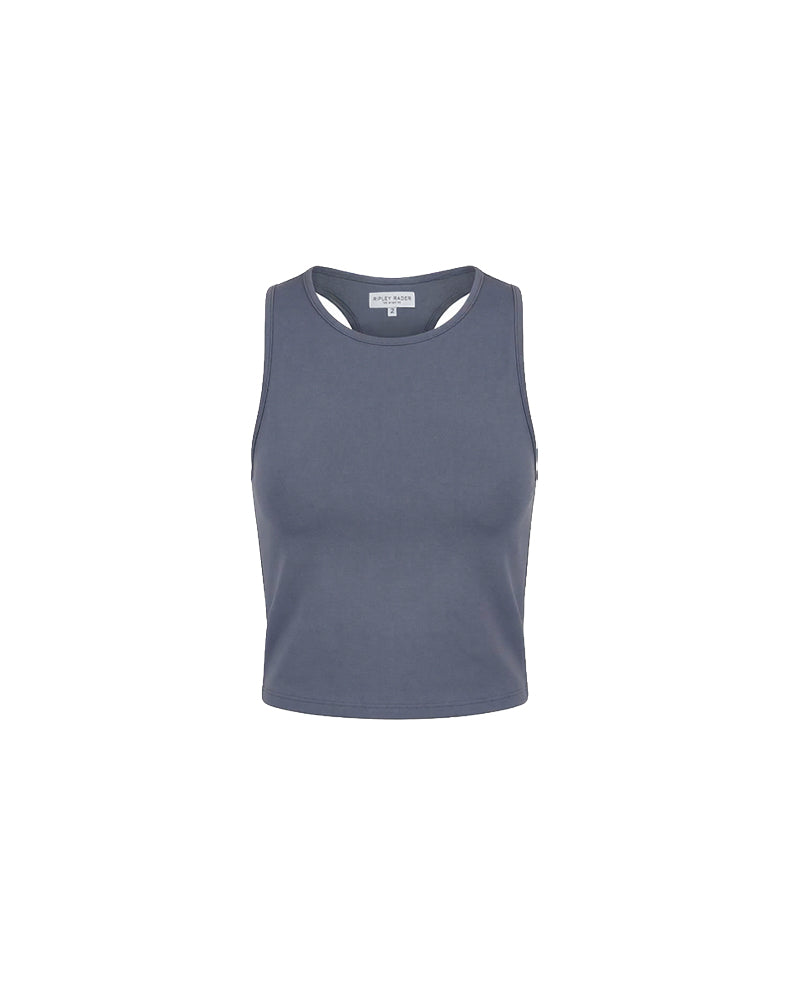 Sea Blue Ponte Knit Tank Top