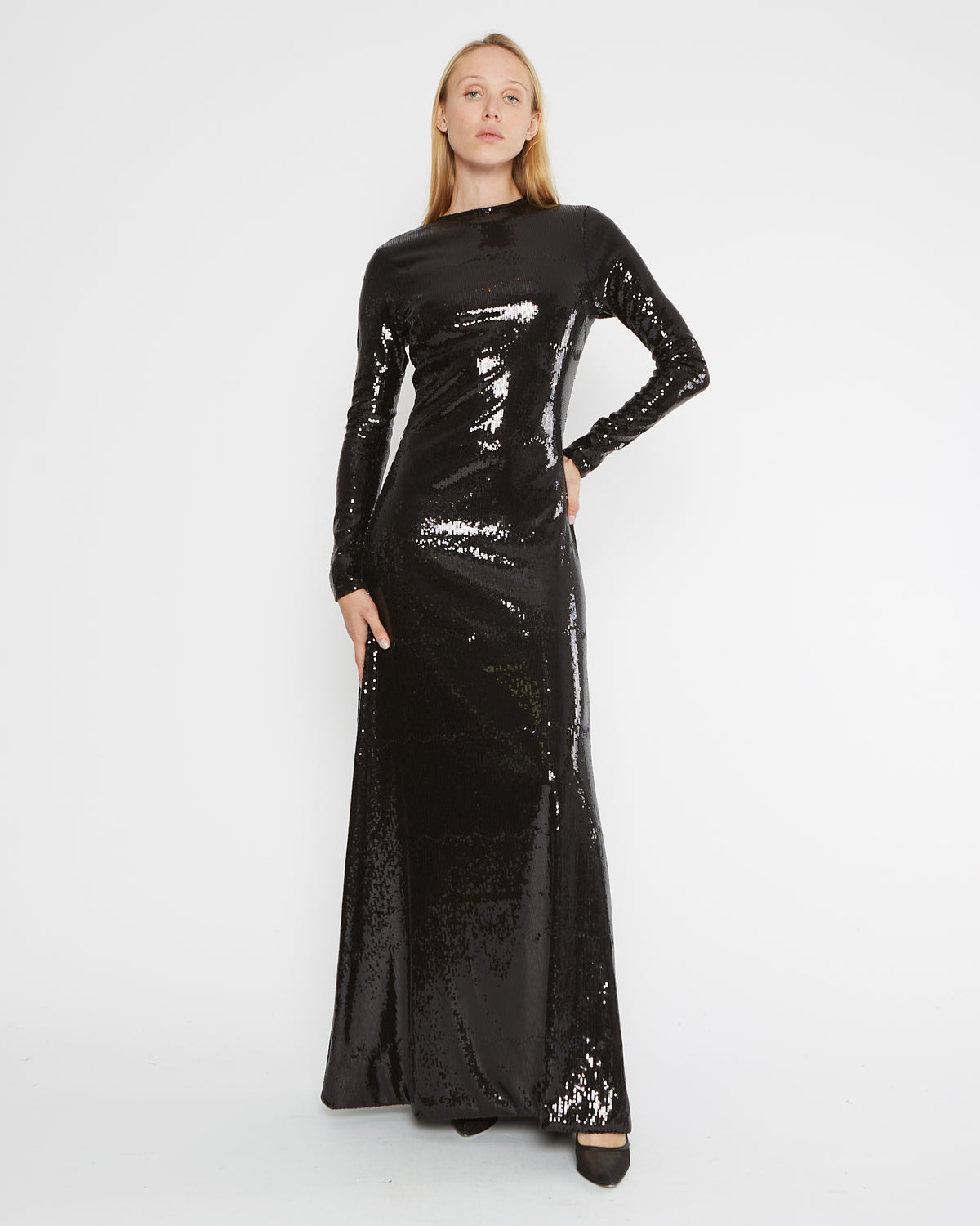 Black Sequin Kate Dress