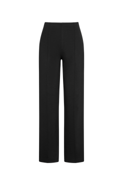 Ponte Knit Straight Leg Pant Cropped
