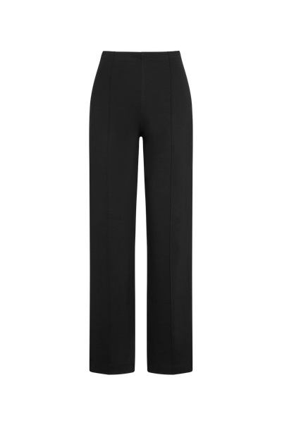 Black Ponte Knit Straight Leg Pant | Ripley Rader