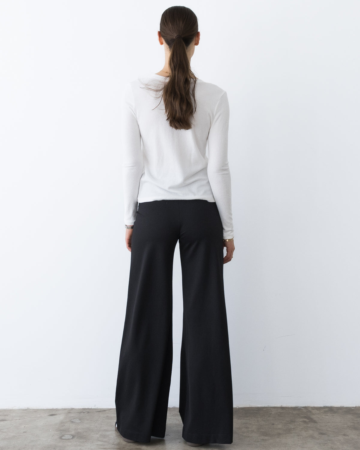 Ivory Sweater Knit Long Sleeve Top