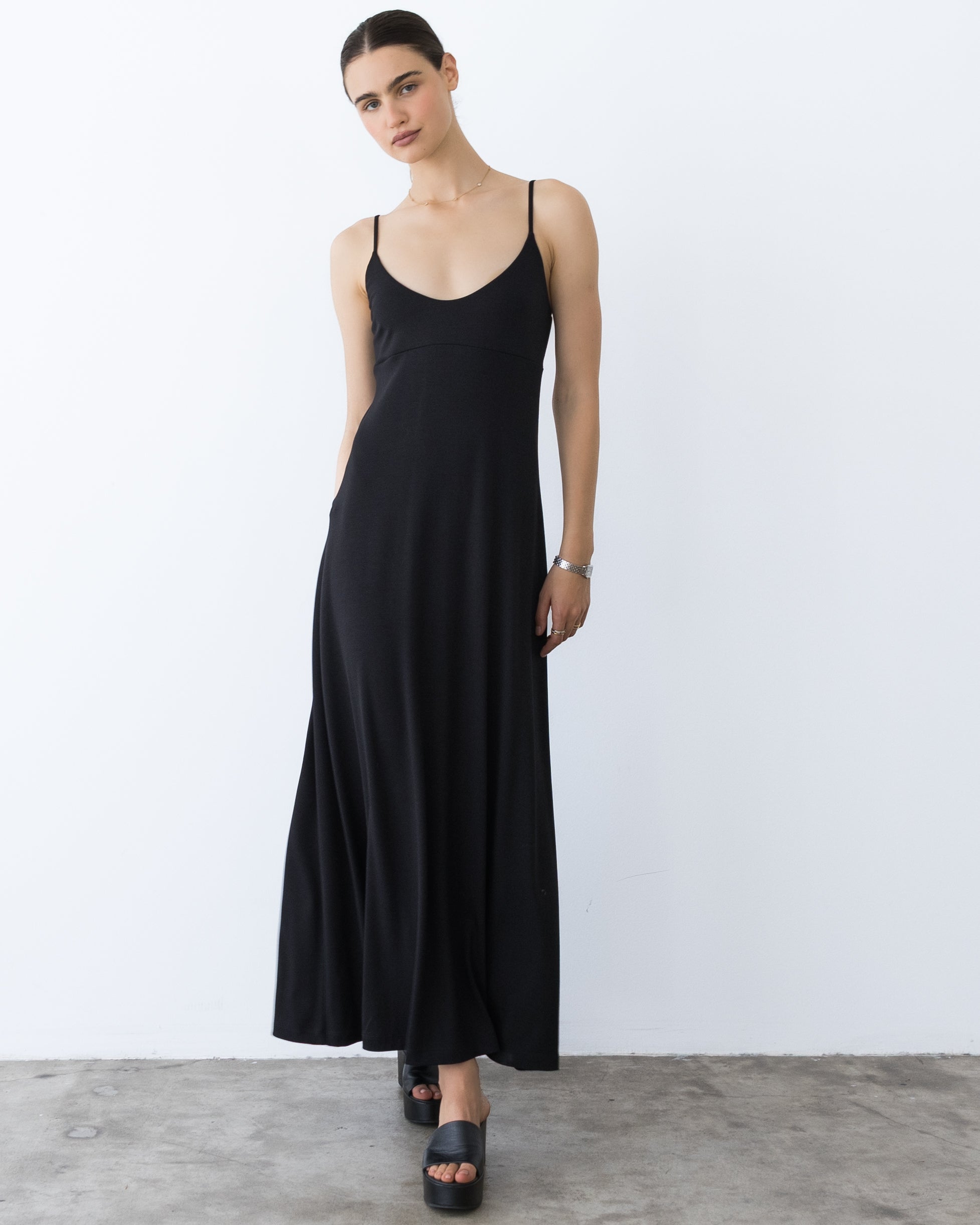 Black Jersey Trinity Dress