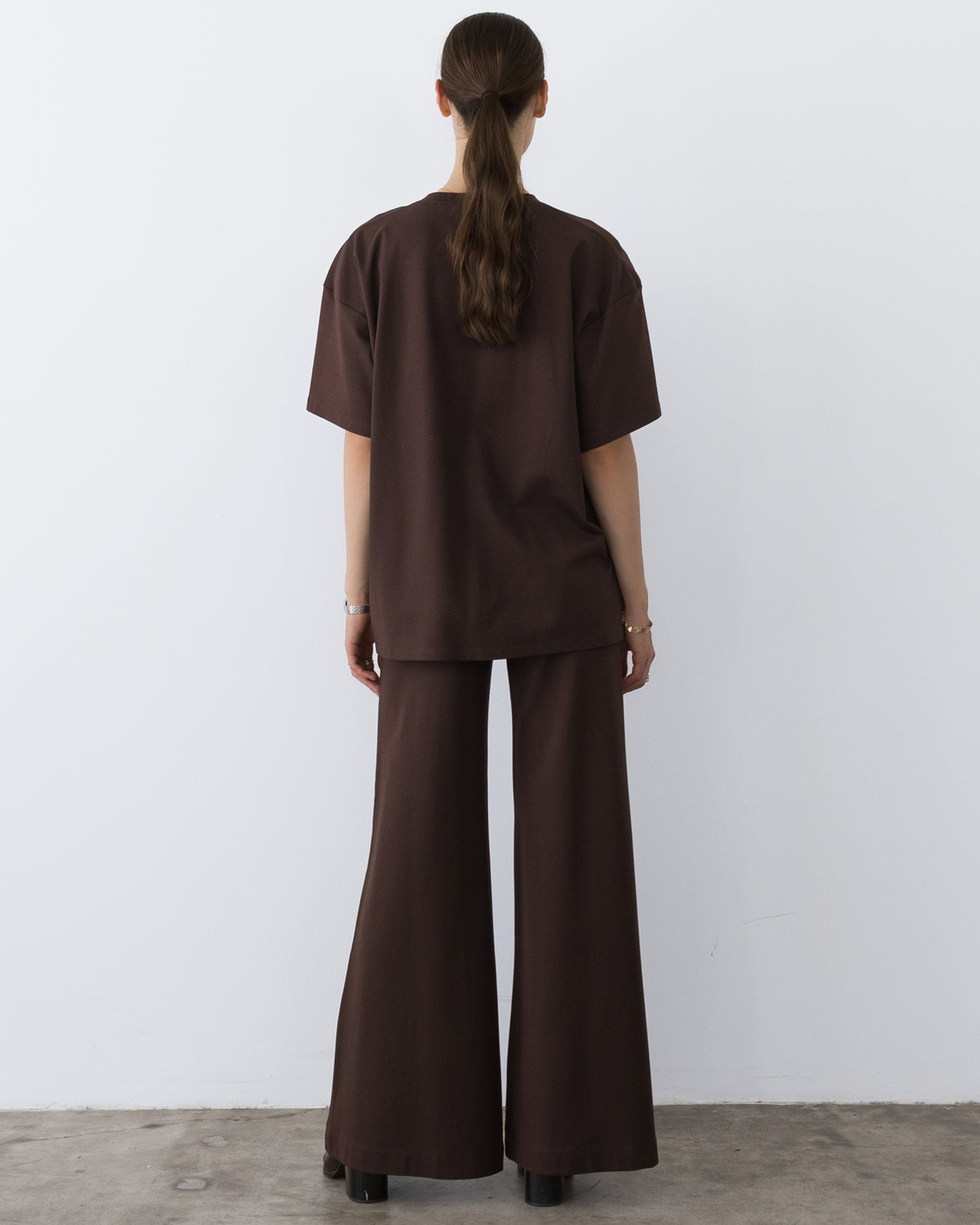 Chocolate Ponte Knit Big Shirt