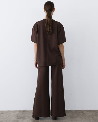 Chocolate Ponte Knit Big Shirt