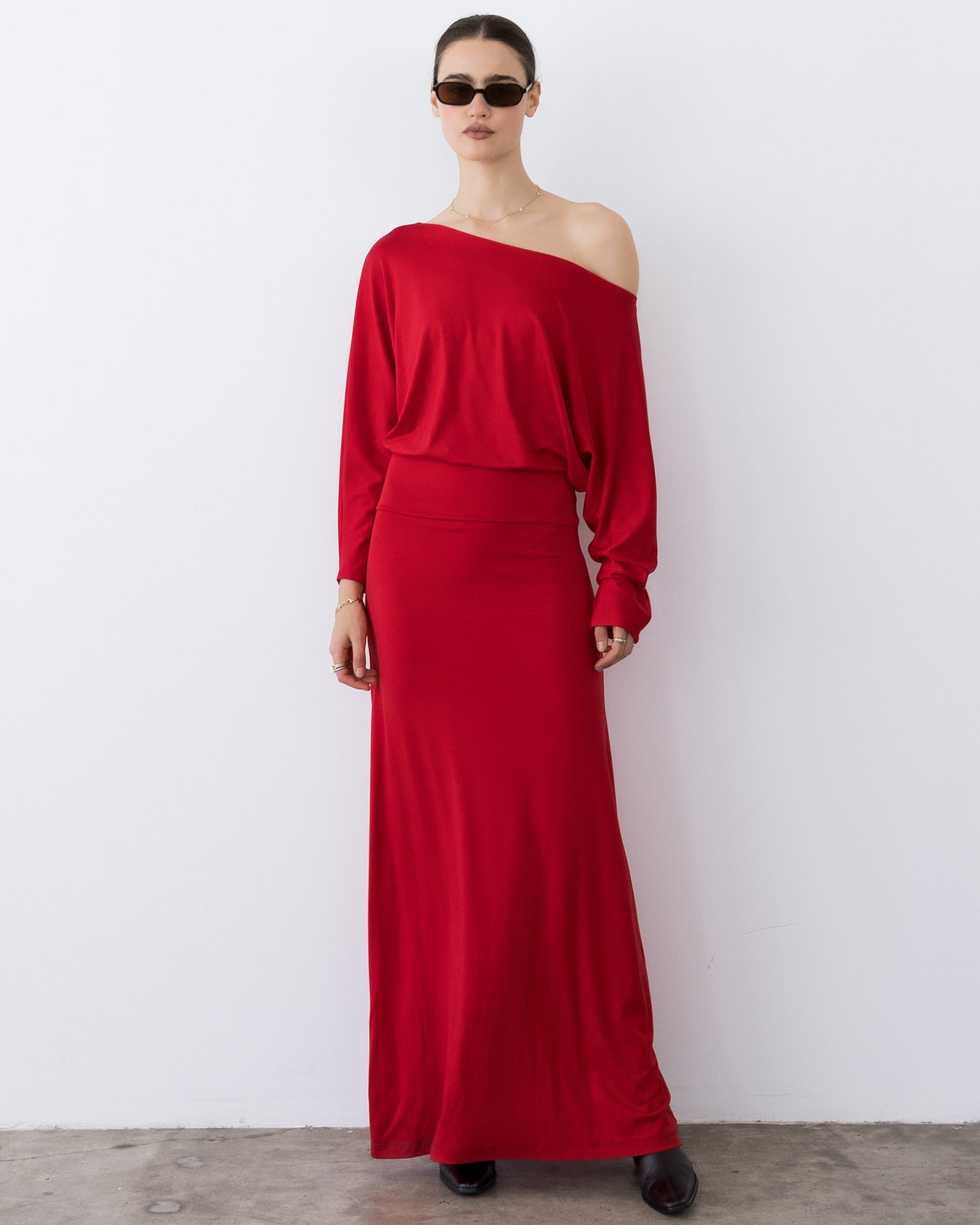 Red Jersey Cool Girl Dress