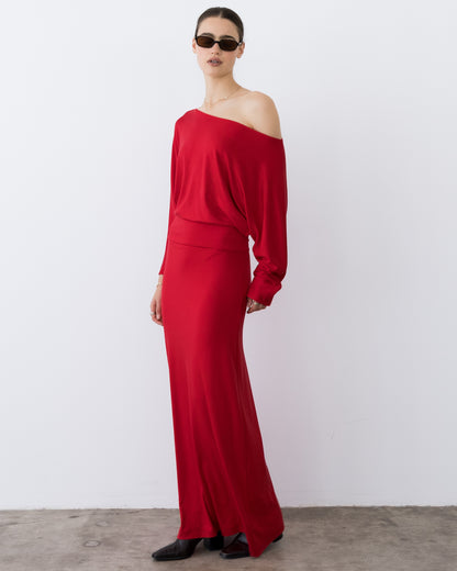 Red Jersey Cool Girl Dress