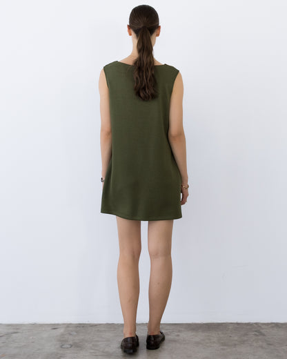 Olive Scuba Party Dress