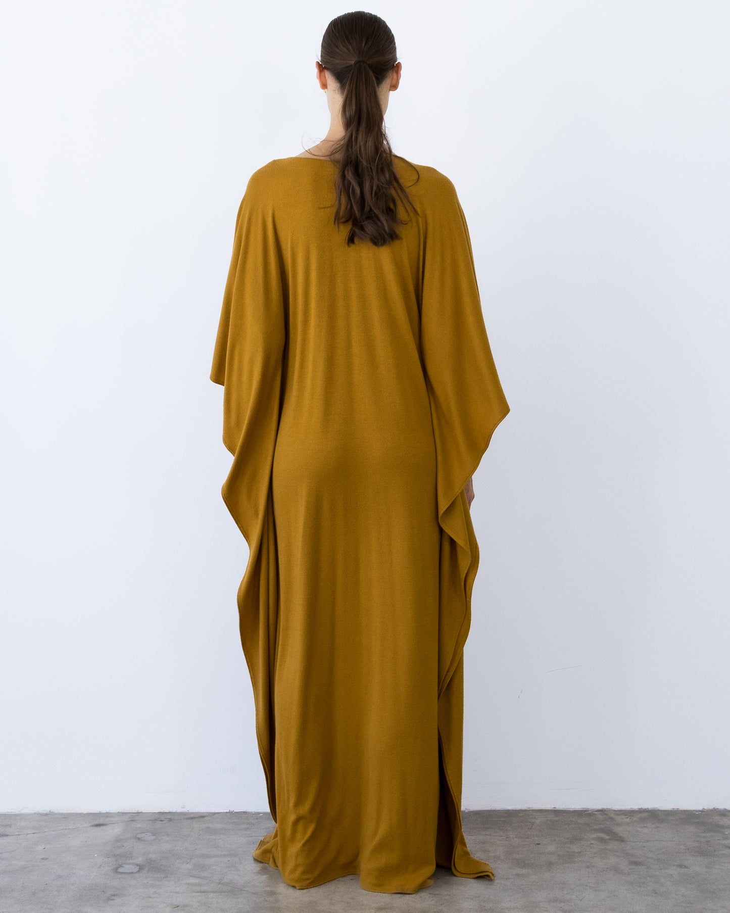 Saffron Sweater Knit Long Caftan