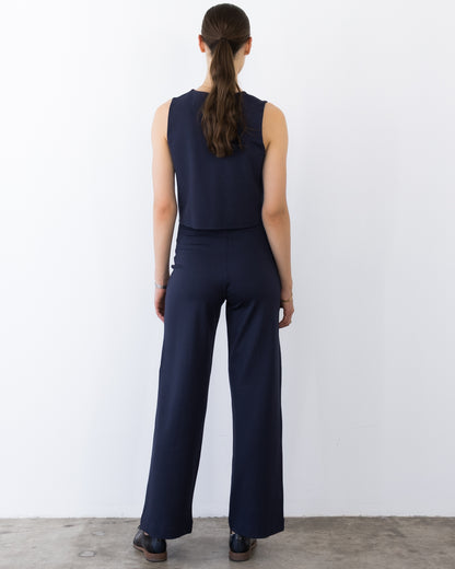Navy Ponte Knit Vest