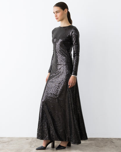 Black Sequin Kate Dress