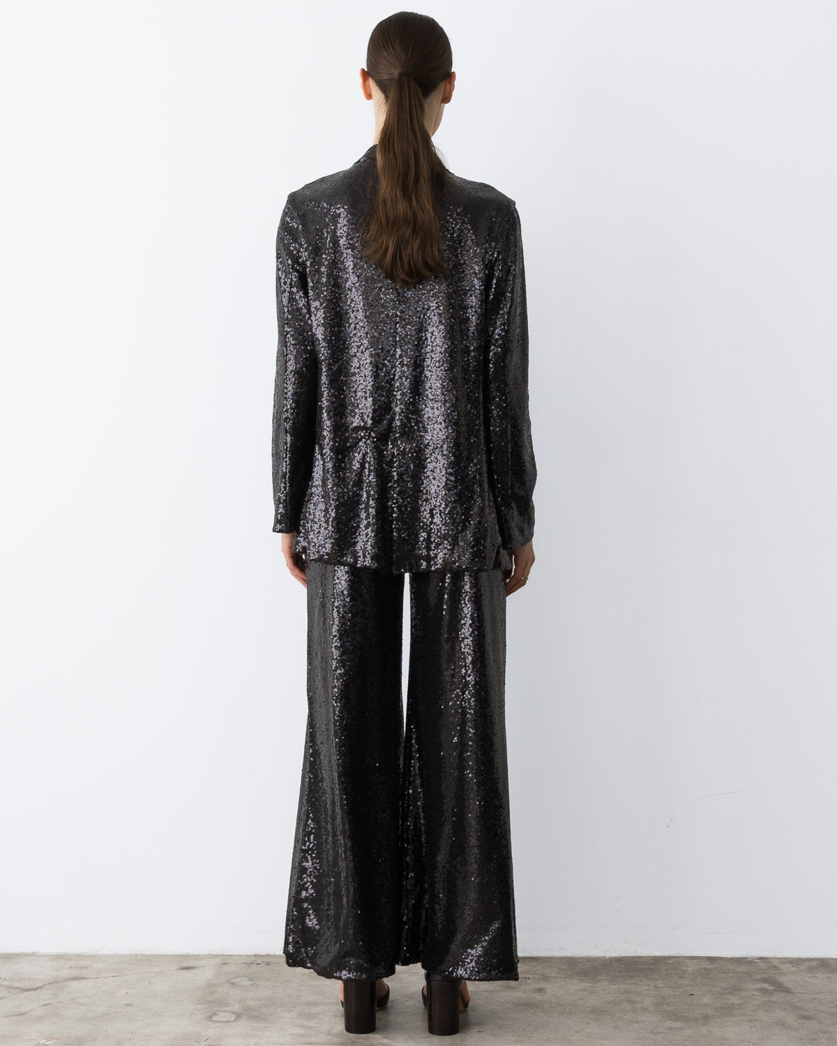 Black Sequin Oversized Blazer