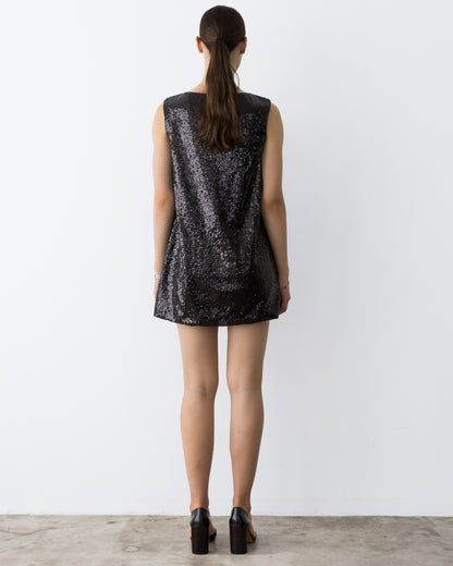 Black Sequin Party Dress
