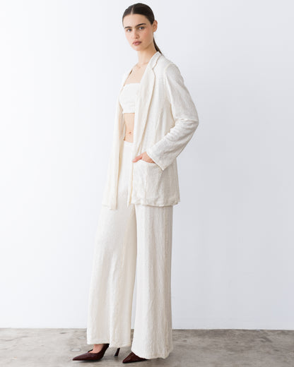 Ivory Sequin Oversized Blazer