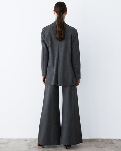 Charcoal Ponte Knit Oversized Blazer