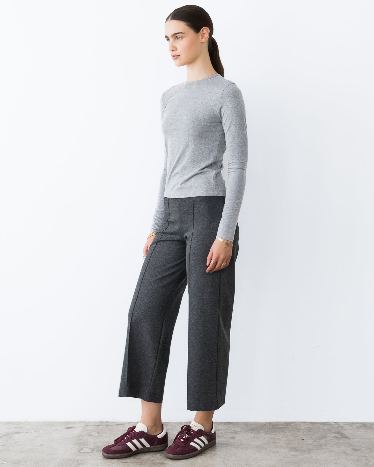 Ash Modal Fitted Long Sleeve Tee