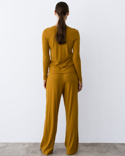 Saffron Sweater Knit Long Sleeve Top