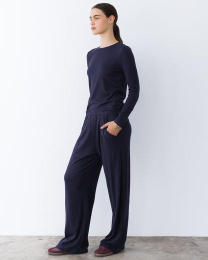 Navy Sweater Knit Lounge Pant