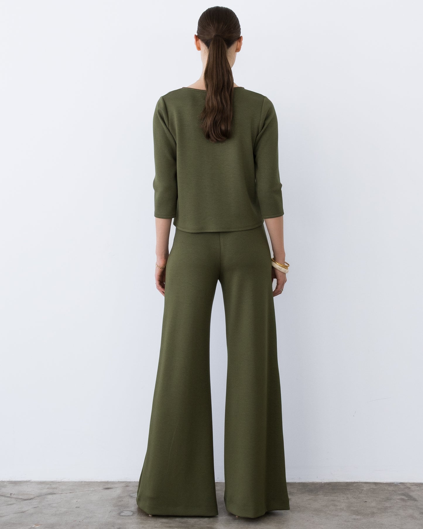 Olive Scuba Standard Wide Leg Pant