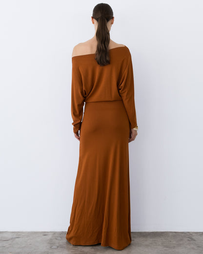 Rust Jersey Cool Girl Dress