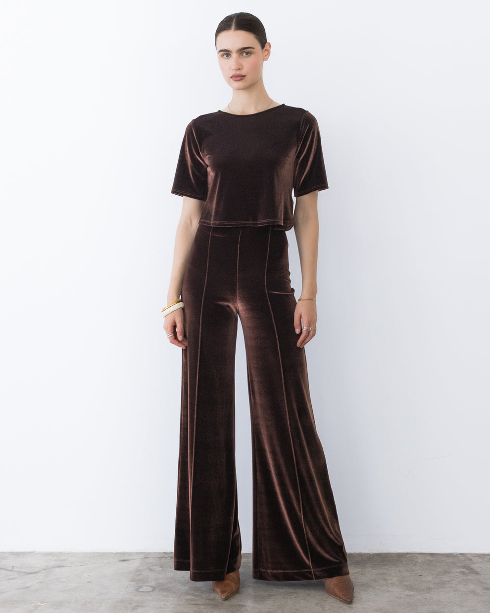 Chocolate Collection Amazon Chocolate Velvet Wide Leg Pant | Ripley Rader
