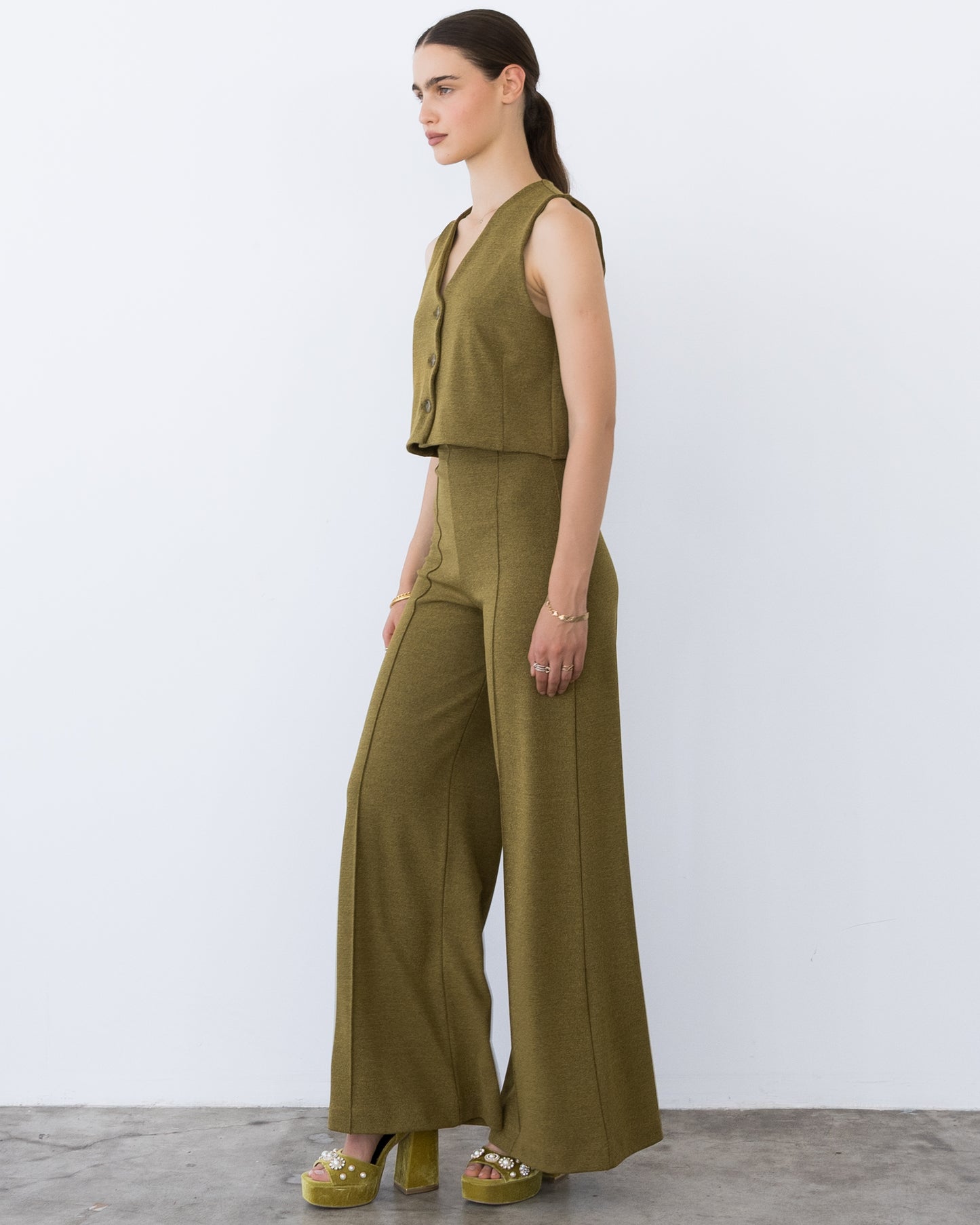 Vintage Knit Chartreuse Vest
