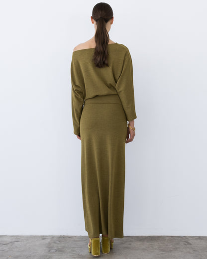 Chartreuse Vintage Knit Cool Girl Dress