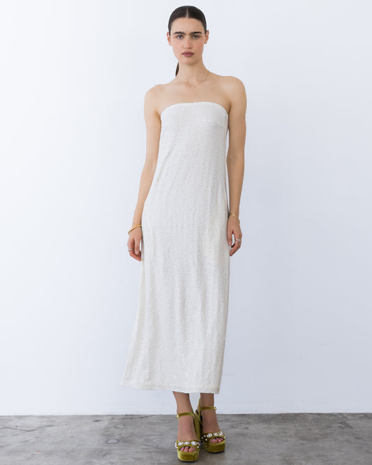 Ivory Sequin Perfect Dress