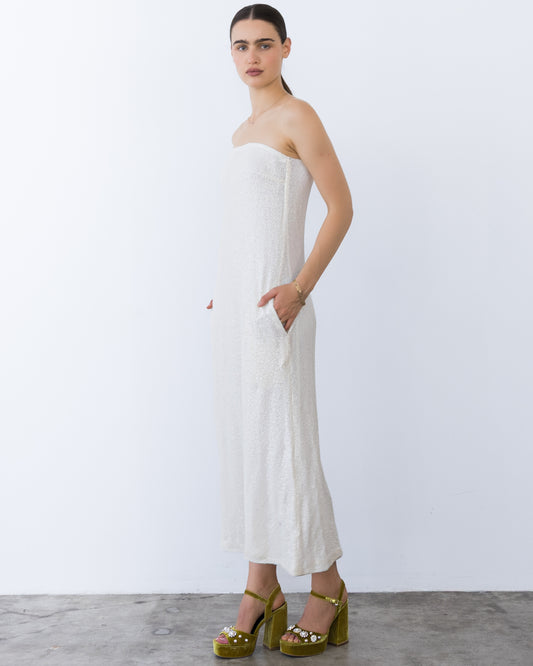 Ivory Sequin Perfect Dress