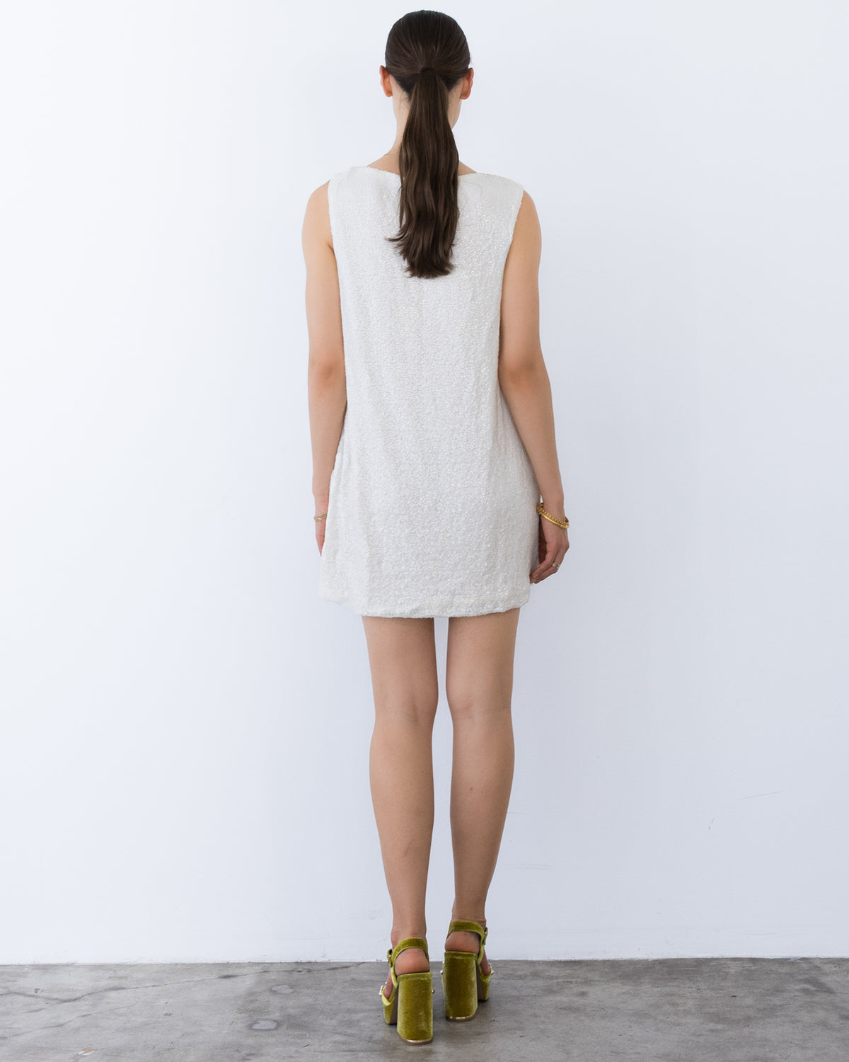 Ivory Sequin Party Dress