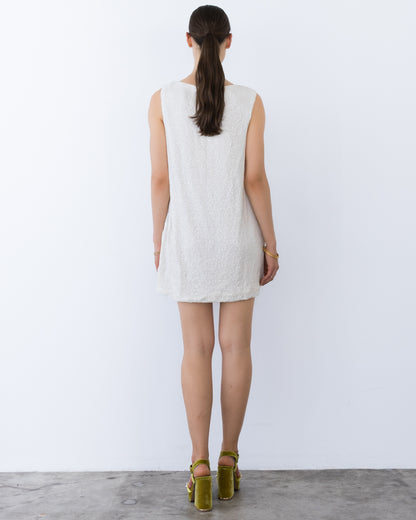 Ivory Sequin Party Dress
