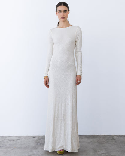 Ivory Sequin Kate Dress