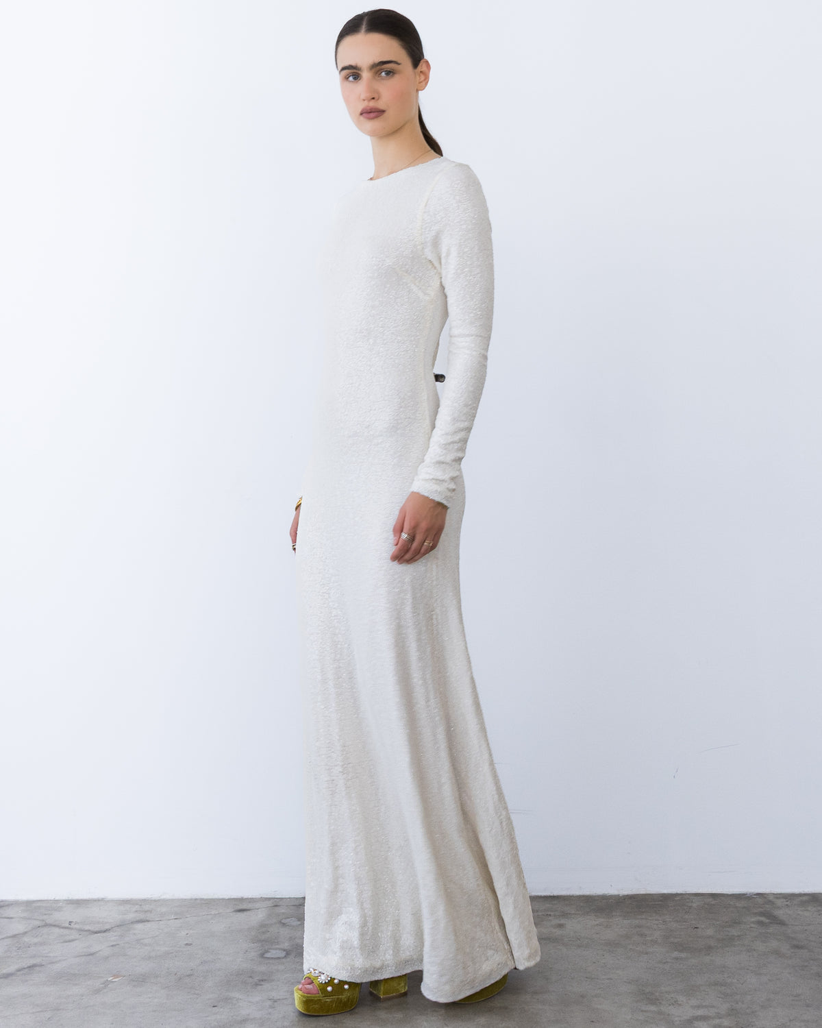 Ivory Sequin Kate Dress