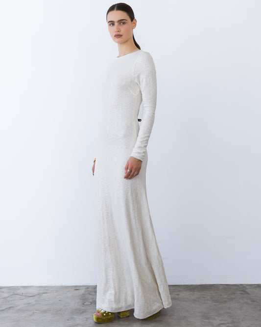 Ivory Sequin Kate Dress
